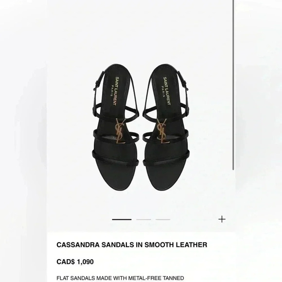 *Authentic* YSL Cassandra sandals in smooth  leather - Picture 2 of 7